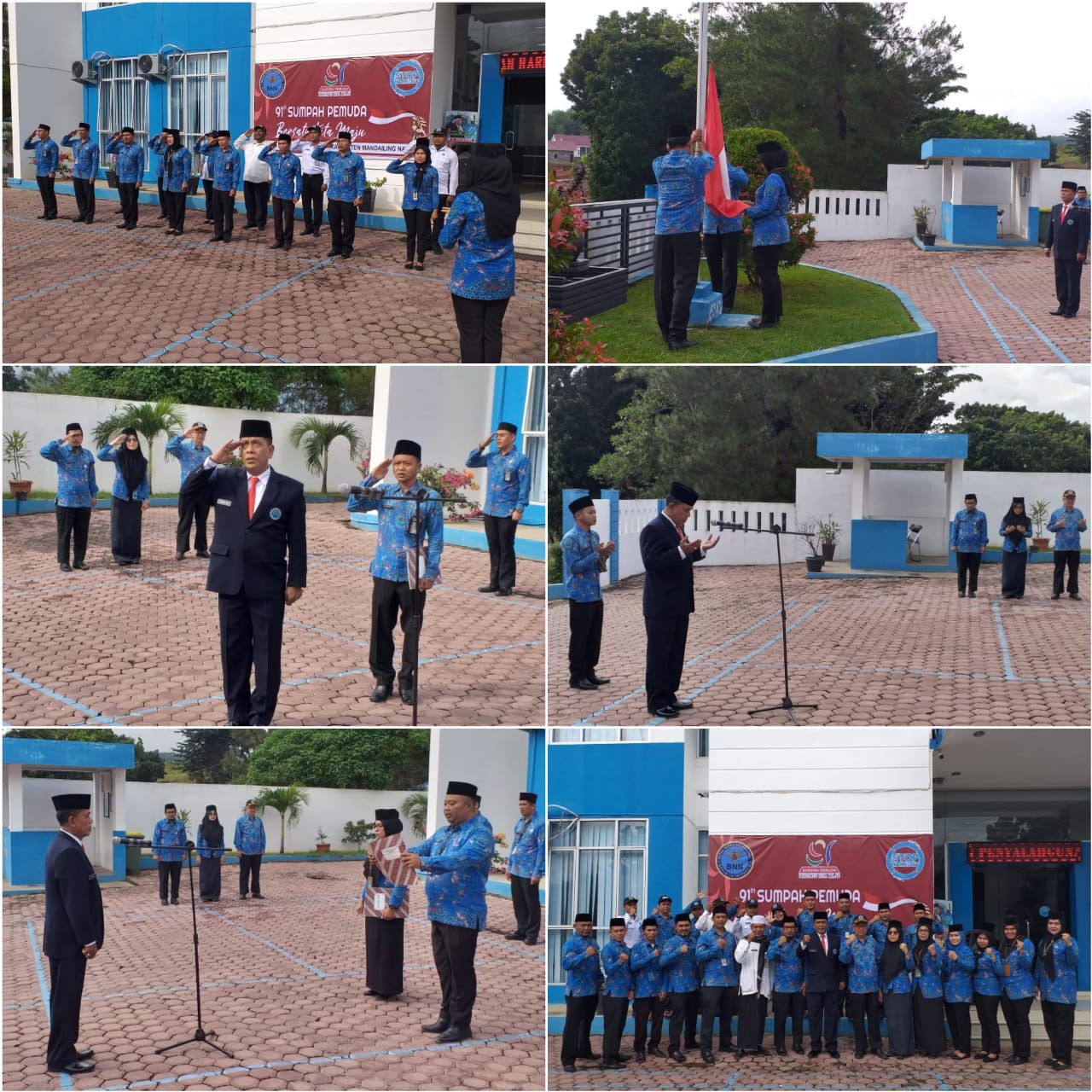 Upacara Bendera Memperingati Hari Pahlawan yang ke 91 Tahun 2019 di Halaman Kantor BNN Kabupaten Mandailing Natal