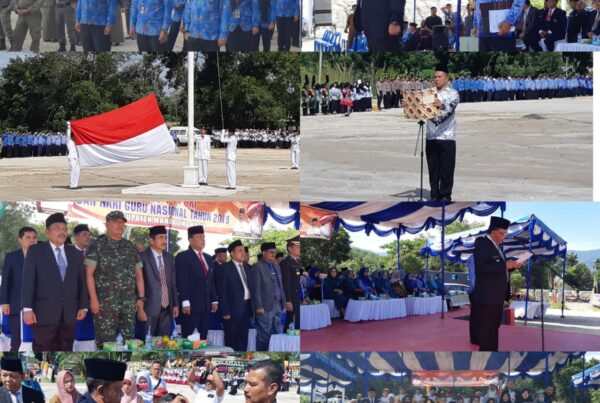 BNNK Mandailing Natal mengikuti Upacara Peringatan Hari Guru Nasional Tahun 2019 di Lapangan Pasir Putih Kabupaten Mandailing Natal