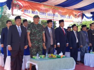 BNNK Mandailing Natal mengikuti Upacara Peringatan Hari Guru Nasional Tahun 2019 di Lapangan Pasir Putih Kabupaten Mandailing Natal