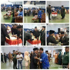 Menghadiri Pelantikan dan pengambilan sumpah atas jabatan Sekda Kab.Mandailing Natal