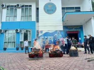 BNNK MANDAILING NATAL MUSNAHKAN BARANG BUKTI NARKOTIKA